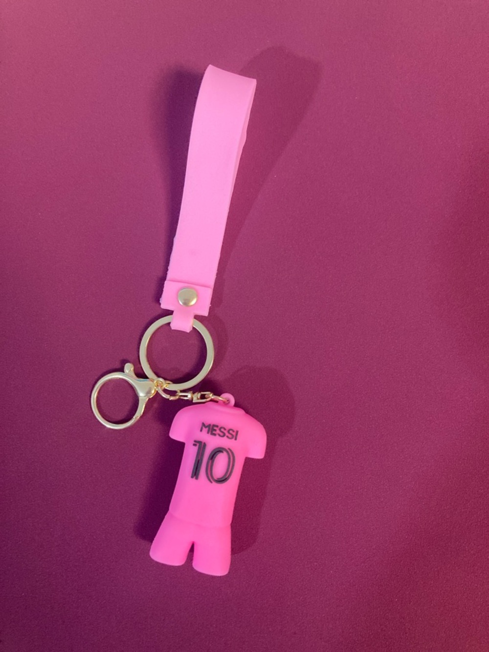 Others Follow Pink Messi 10 Jersey Keychain